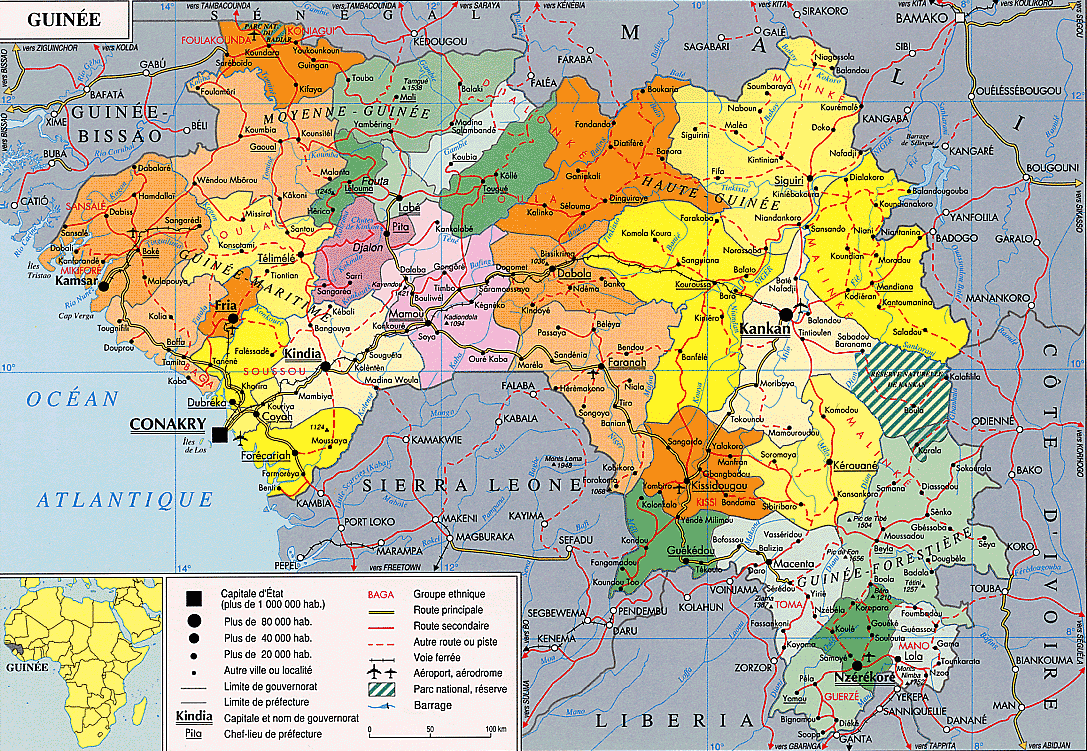 carte de la guinee