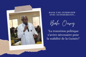 La transition politique s’avère nécessaire pour la stabilité de la Guinée